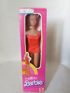 Malibu Barbie Doll 1975 Vintage #1067 Original Neon Red Swimsuit New NIB Mattel - Picture 1 of 10