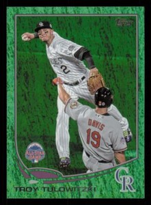 2013 Topps Update Emerald Troy Tulowitzki Colorado Rockies #US88
