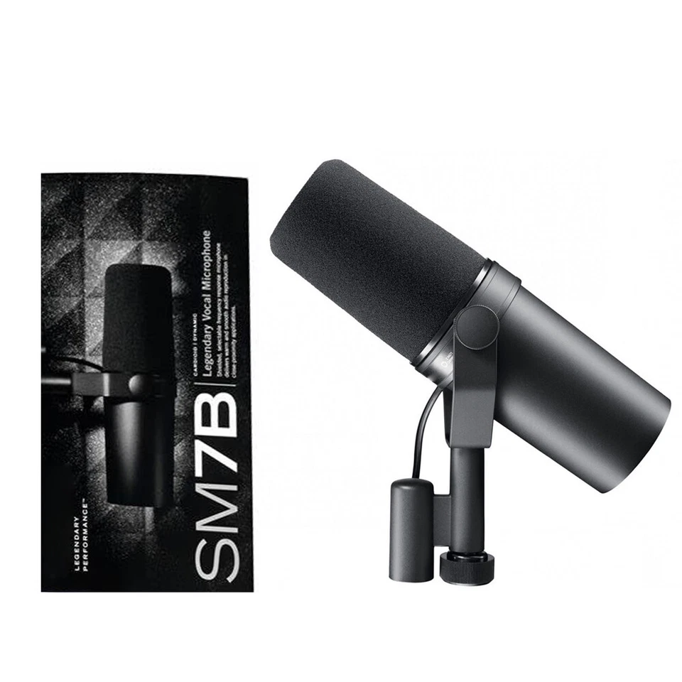 Professional SM7B Vocal Dynamic Microphone for Radio Recording Broadcasting - Image 1 of 4