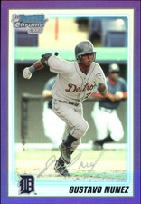 2010 (TIGERS) Bowman Chrome Prospects Purple Refractors #BCP33 Gustavo Nunez