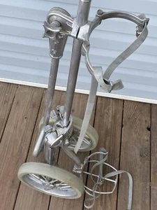 Vintage Jarman CO Play Day Aluminum Golf Caddy Collapsible Pull Push Cart USA - Picture 1 of 13