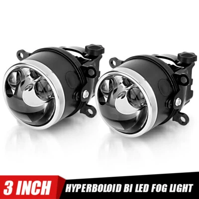 2x 3Inch Bi LED Projector Lens Fog Lights Hyperboloid High/Low Spotlights 80W - Image 1 of 4