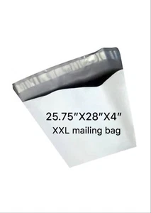 100pc 2Mil Light Poly Mailer Plastic Shipping Mailing Envelopes Bag 26”X28”+4” - Picture 1 of 4