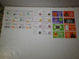 Children's Halloween Lunch Box Jokes & Inspirational Notes Set Laminated New! - Picture 1 of 4