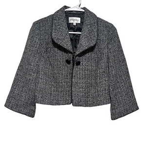 Studio I Women Crop Top Blazer Jacket Size 8 - Picture 1 of 6
