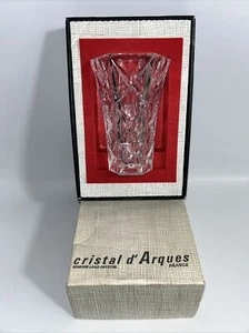 Französische Kristall Vase, Cristal d'Arques im Originalkarton, Vintage - Bild 1 von 13