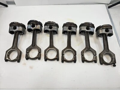 6 BMW 135 335 535 N54 OEM PISTONS & CONNECTING RODS SET PISTONS - Image 1 of 4