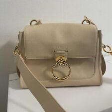 CHLOE Shoulder Bag Handbag Tess Sweet Beige Leather Gold Hardware From Japan