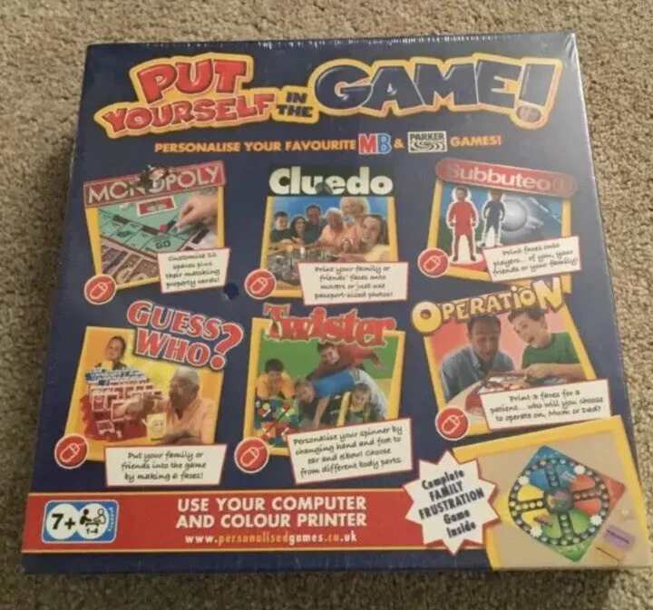 MB Gift Put Yourself in The Game Frustration Cluedo Monopoly Guess Who