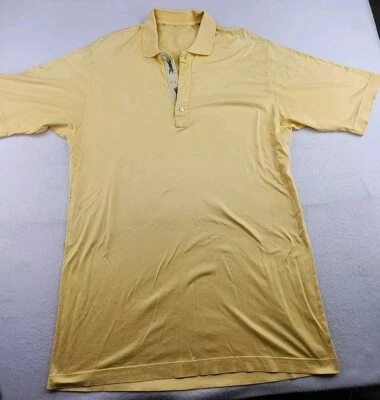 Polo de golf Bobby Jones con logotipo de golf para hombre grande amarillo ligero algodón Foto 1 de 4