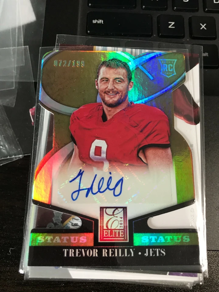  2014 Elite Status Gold #195 Trevor Reilly AUTO ROOKIE/199  JETS! KC36 - Image 1 of 1