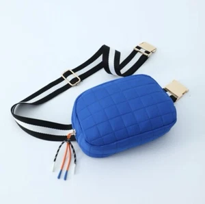 Waist Belt Bag Fashion Fanny Women Men with Adjustable Strap Blue - Picture 1 of 3