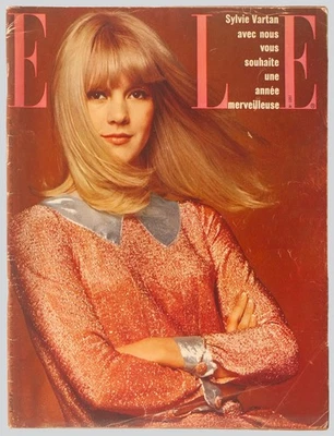 'ELLE' FRENCH MAGAZINE SYLVIE VARTAN COVER NEW YEAR ISSUE 29 DECEMBER 1966 - Image 1 of 2