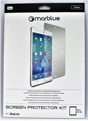 3-Pack Screen Protector Ipad Air 1/2 PET Film Marblue AJSP13 9.7 Anti-scratch - Image 1 of 4