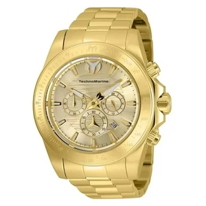 TechnoMarine Manta Grand x Invicta 47mm Herrenuhr goldfarben Edelstahl TM-220137 - Bild 1 von 16