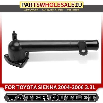 Engine Coolant Thermostat Housing Water Outlet for Toyota Sienna 2004 2005 2006 - Image 1 of 4