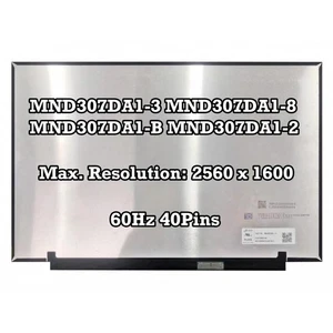 MND307DA1-3 MND307DA1-8 MND307DA1-B MND307DA1-2 Schermo LCD 13,3" 2560x1600 40Pin - Foto 1 di 2