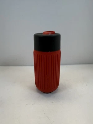 Funda protectora para botella de agua de vidrio de silicona negra + roja Blum bloqueo de 12 oz Foto 1 de 4