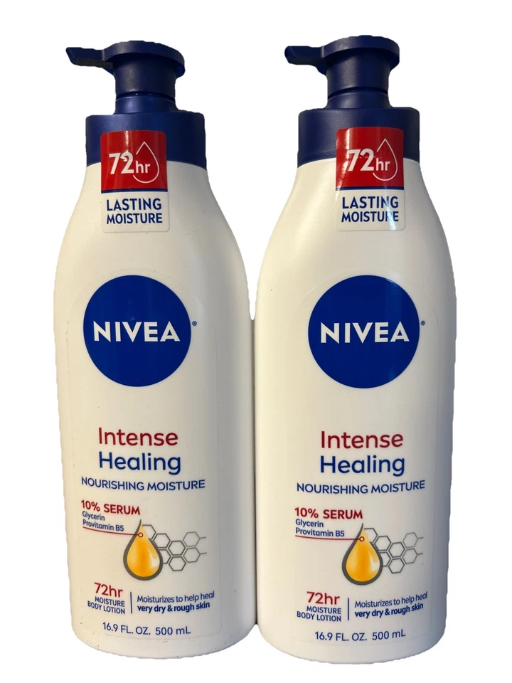 Nivea Intense Healing Nourishing Moisture Body Lotion 16.9 oz Each Lot of 2 - Image 1 of 1