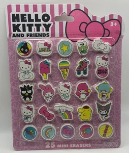 NUEVO Sanrio HELLO KITTY and Friends 25 Mini Gomas de Borrar Regreso a la Escuela Fiesta Favor - Imagen 1 de 2