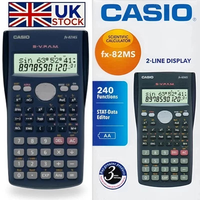 Casio FX82MS Advanced Scientific Calculator for A-Level & Gcse's -2 LINE DISPLAY - Image 1 of 4