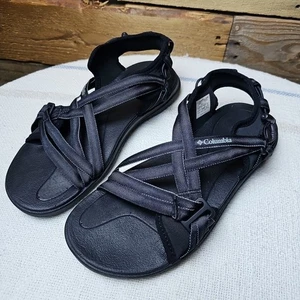 Columbia Womens Techlite Sport Sandals 7 Black Hiking Trail Water Gorpcore  - Picture 1 of 8