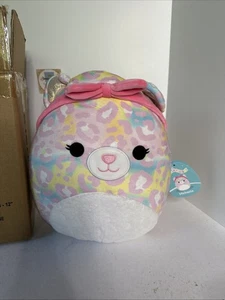 NWT Squishmallows 12" Michaela Leopard with Headband - Picture 1 of 5