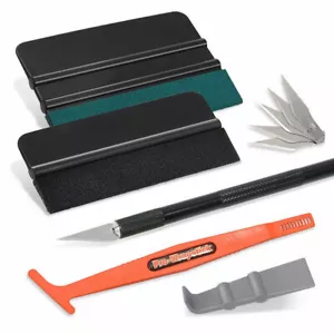 Car Vinyl Wrap Window Tint Film Kit Gasket Squeegee Razor Blade Cutting Tools - Foto 1 di 3