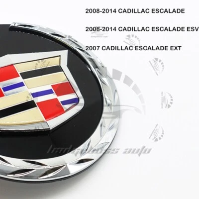 Front Bumper Grille Emblem For Escalade ESV EXT 2007-2014 Adhesive Nameplate — 第 1/2 张图片