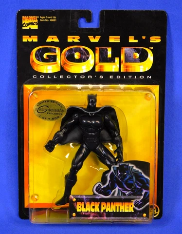 MARVEL'S GOLD BLACK PANTHER 1998 TOY BIZ LIMITED 1/7500 Cover
