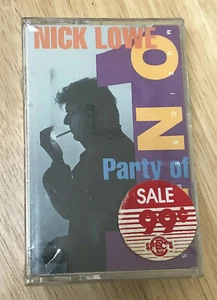 Vintage Sealed NICK LOWE Party of One - Music Audio Cassette OOP NOS - Picture 1 of 3