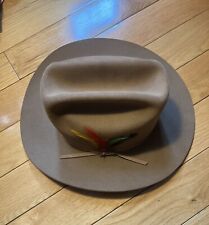 Vintage Stetson XXXX 4X Beaver Tan Cowboy Hat 7 1/8
