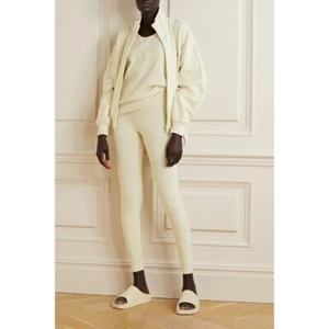 FEAR OF GOD ESSENTIALS Stretch Cotton Leggings in Cream Small New as-is Womens - Picture 1 of 14