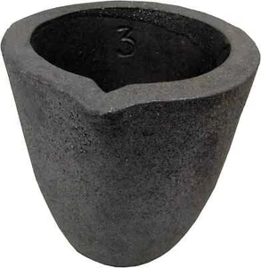 #3-6 kg creusets en argile graphite premium noir fonderie tasse four torche fusion C - Photo 1/2