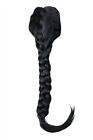 Hair Piece Braided Braid Ponytail Long Traditional Clip Combs Black