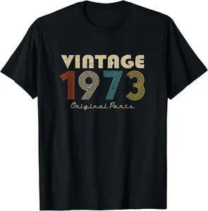 Retro Vintage 1973 Original Parts 46th Birthday  Gift Unisex T-Shirt - Picture 1 of 3
