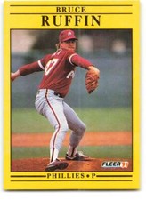 1991 Fleer Baseball #411 Bruce Ruffin  Philadelphia Phillies 