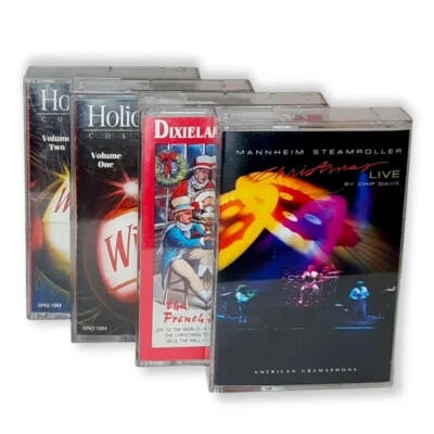 Holiday Christmas Music Cassette Lot LIVE Mannheim Steamroller Dixieland Winston - Image 1 of 4