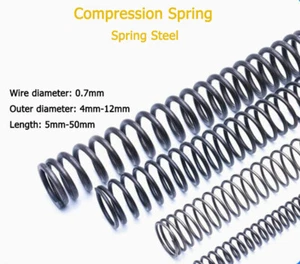 0.7mm Compression Spring Various Sizes Select Pressure Compressed Spring 5-50mm - Picture 1 of 15