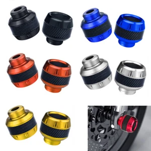 1Pair Motorcycle Motorbike Front Fork Wheel Frame Slider Crash Protector Alloy - Picture 1 of 13