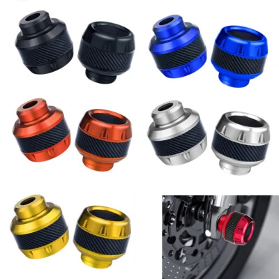 1Pair Motorcycle Motorbike Front Fork Wheel Frame Slider Crash Protector Alloy Foto 1 de 4