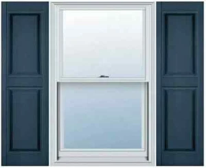 1 Pair of Mid America Raised Panel Premium Vinyl Shutters 14.5in. Width - Picture 1 of 1