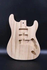 Unfinished Guitar Body Style SSH Paulownia Wood DIY Electric Guitar SANDED - Picture 1 of 5
