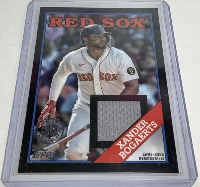 2023 Topps Xander Bogaerts Black/199 1988 Relic Card grey Patch #88R-XB Red Sox - Image 1 of 4