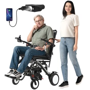 40lb Carbon Fiber Lightweight Foldable  Electric Wheelchair Airline Approved - Picture 1 of 12