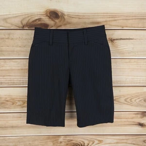 Old Navy Shorts Low Waist Stretch Womens Size 8 Black Striped Polyester Pockets - Picture 1 of 6