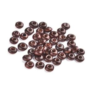 Dark Brown Wood Beads Plain Rondelle 3x6mm Pack Of 700+
