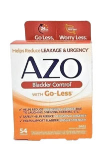 AZO Bladder Control with Go-Less, 54 Capsules 01/2026+ New In Box - Picture 1 of 2
