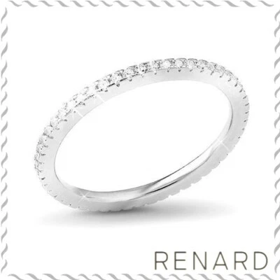 Anello eternity fedina veretta da donna uomo in argento 925 con zirconi fedine - Immagine 1 di 4
