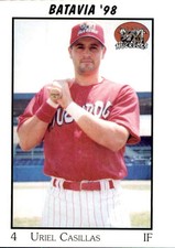 1998 Batavia Muckdogs Team Issue #4 Uriel Casillas Downey California CA Card